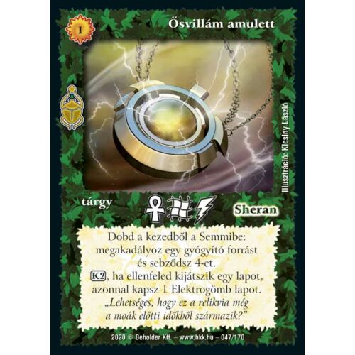 Ősvillám amulett (foil)